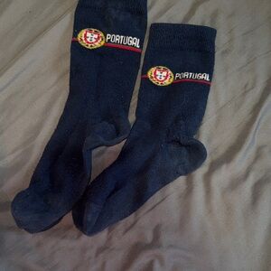 Portugal Emblem Navy Blue Socks